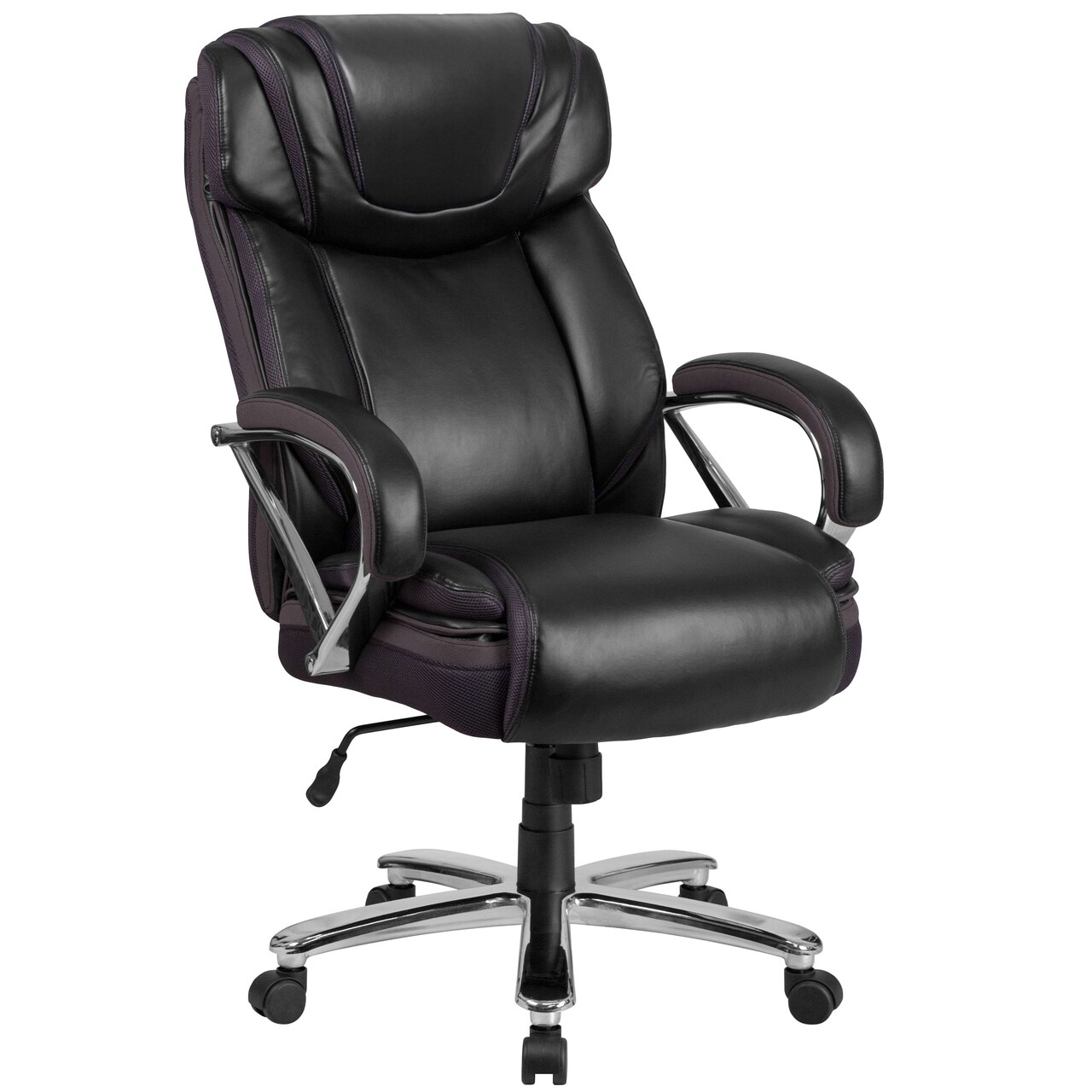 Emma and Oliver 500 lb. Big & Tall LeatherSoft Executive Ergonomic Office Chair with Wide Seat